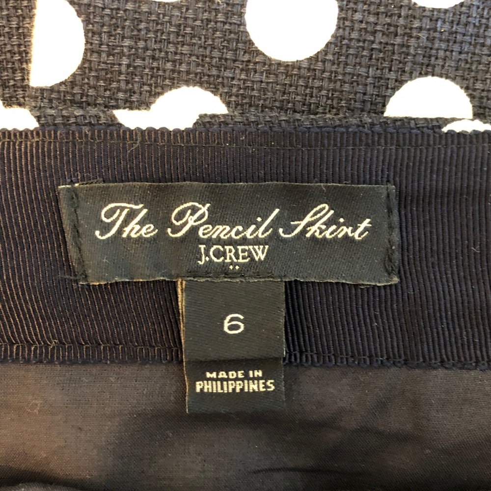 J. Crew Polka Dot Pencil Skirt - Picture 2 of 4